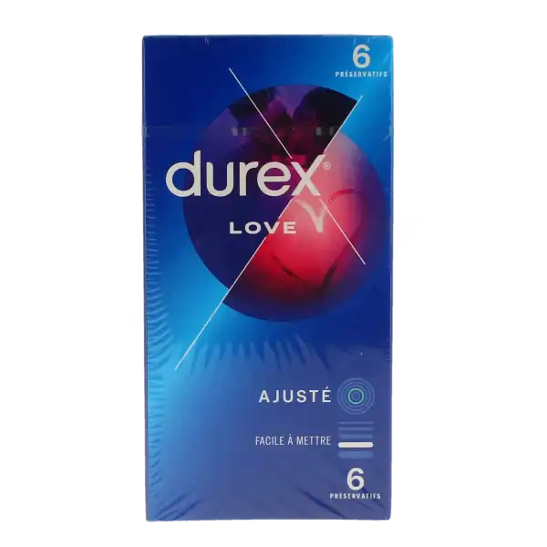 Durex Love Préservatif Avec Réservoir Lubrifié Boîte De 6