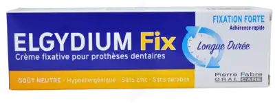 Elgydium Fix Cr AdhÉsive Fixation Forte T/45g à PINS-JUSTARET