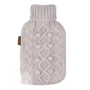 Calindoo Bouillotte Avec Housse Tricot Grise 2l