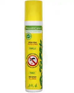 Mousticare Protection Naturelle Spray Peau Famille Toutes Zones, Spray 125 Ml à Saint-Pierre-des-Corps