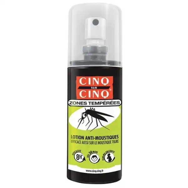 Cinq Sur Cinq Zones Temperees Lot Anti-moustique Spray/75ml