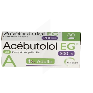 Acebutolol Eg 200 Mg, Comprimé Pelliculé