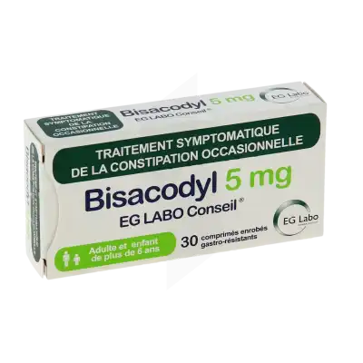 BISACODYL EG LABO CONSEIL 5 mg, comprimé enrobé gastro-résistant