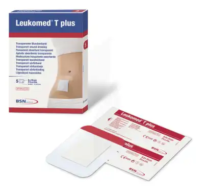 Leukomed T Plus Pansement Adhésif Stérile Avec Compresse Transparent 10x25cm B/5 à LA-RIVIERE-DE-CORPS