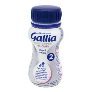 Gallia Bebe Expert Pre-gallia Etape 2 Lait Liquide Prêt à L'emploi Bouteille/200ml à Toulon