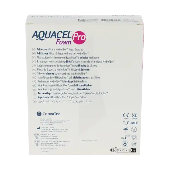 Aquacel Foam Pro Pans Hydrocellulaire Adhésif Stérile 10x10cm B/10