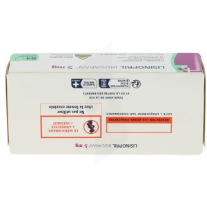 Lisinopril Biogaran 5 Mg, Comprimé Sécable