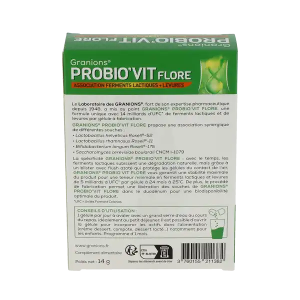 Granions Probio'vit Flore Gélule B/30