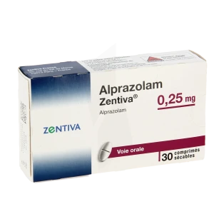 Alprazolam Zentiva 0,25 Mg, Comprimé Sécable