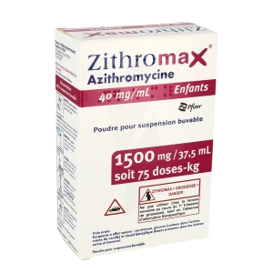 Zithromax 40 Mg/ml Enfants, Poudre Pour Suspension Buvable