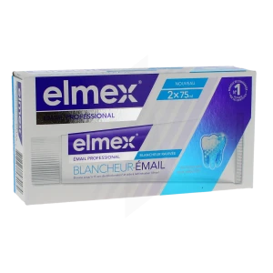 Elmex Opti-émail Dentifrice Blancheur 2 Tubes De 75 Ml
