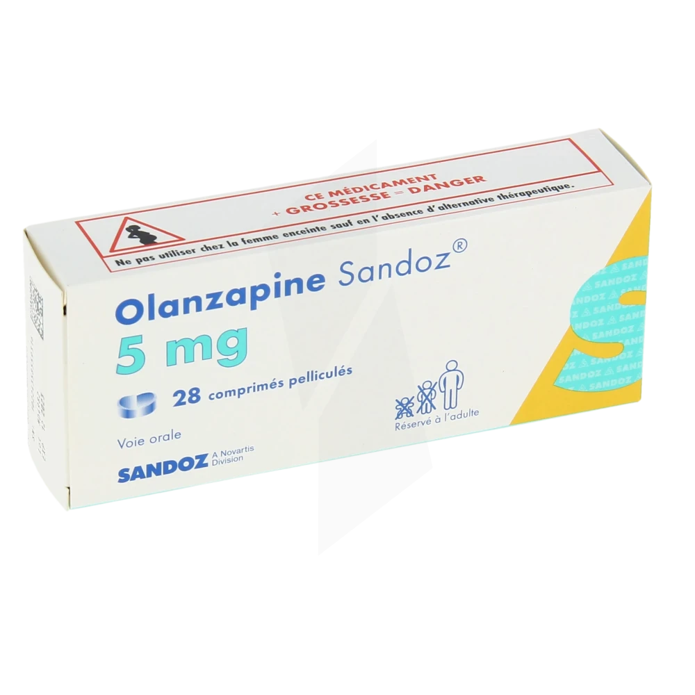 Olanzapine Sandoz 5 Mg, Comprimé Pelliculé