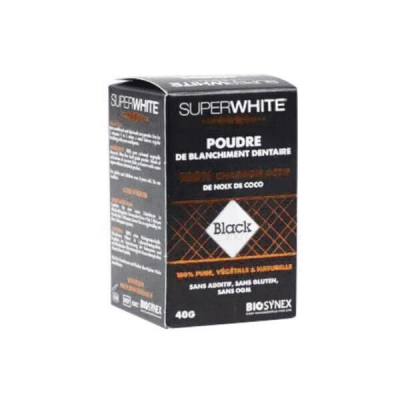 SUPERWHITE BLACK EDITION Poudre Charbon actif Fl/40g