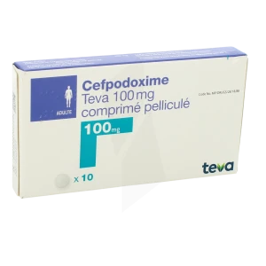 Cefpodoxime Teva 100 Mg, Comprimé Pelliculé