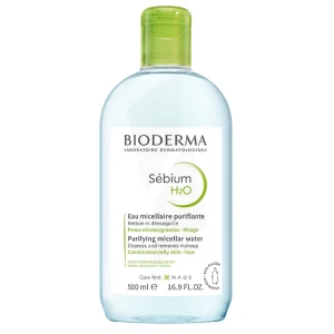 Bioderma Sébium H2o Eau Micellaire Nettoyante Purifiante Peau Mixte à Grasse 500ml
