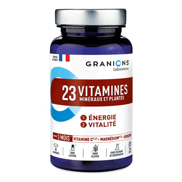 Granions 23 Vitamines Minéraux Et Plantes Comprimés B/90