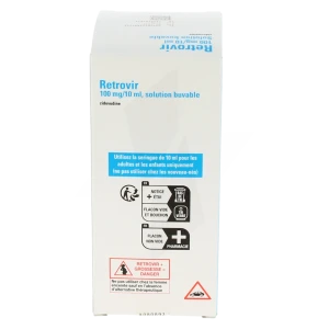 Retrovir 100 Mg/10 Ml, Solution Buvable