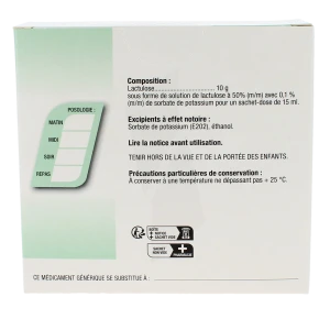 Lactulose Zentiva 10 G, Solution Buvable En Sachet-dose