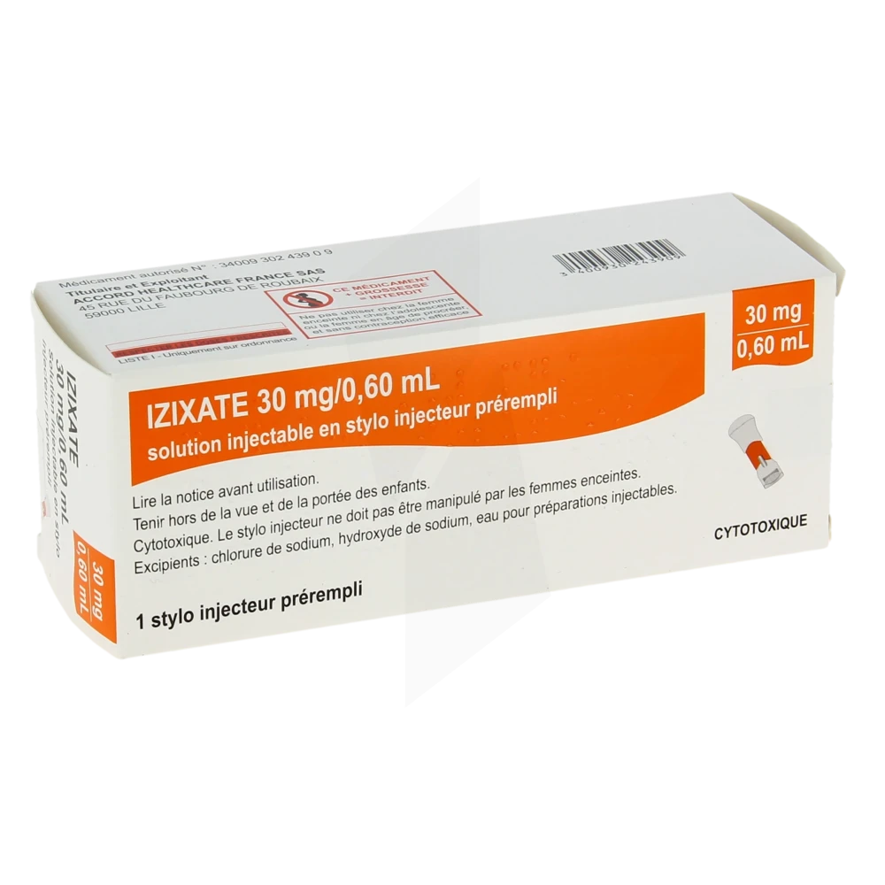 Izixate 30 Mg/0,60 Ml, Solution Injectable En Stylo Injecteur Prérempli