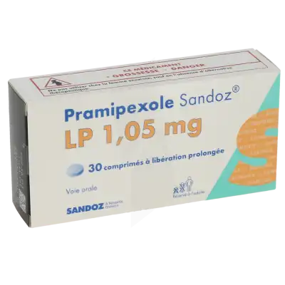 Pramipexole Sandoz Lp 1,05 Mg, Comprimé à Libération Prolongé à Blere