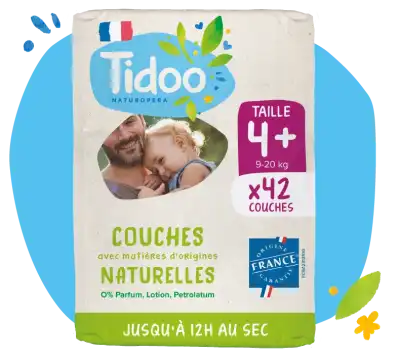 Tidoo Couches naturelles T4+ 9-20kg Paquet/42