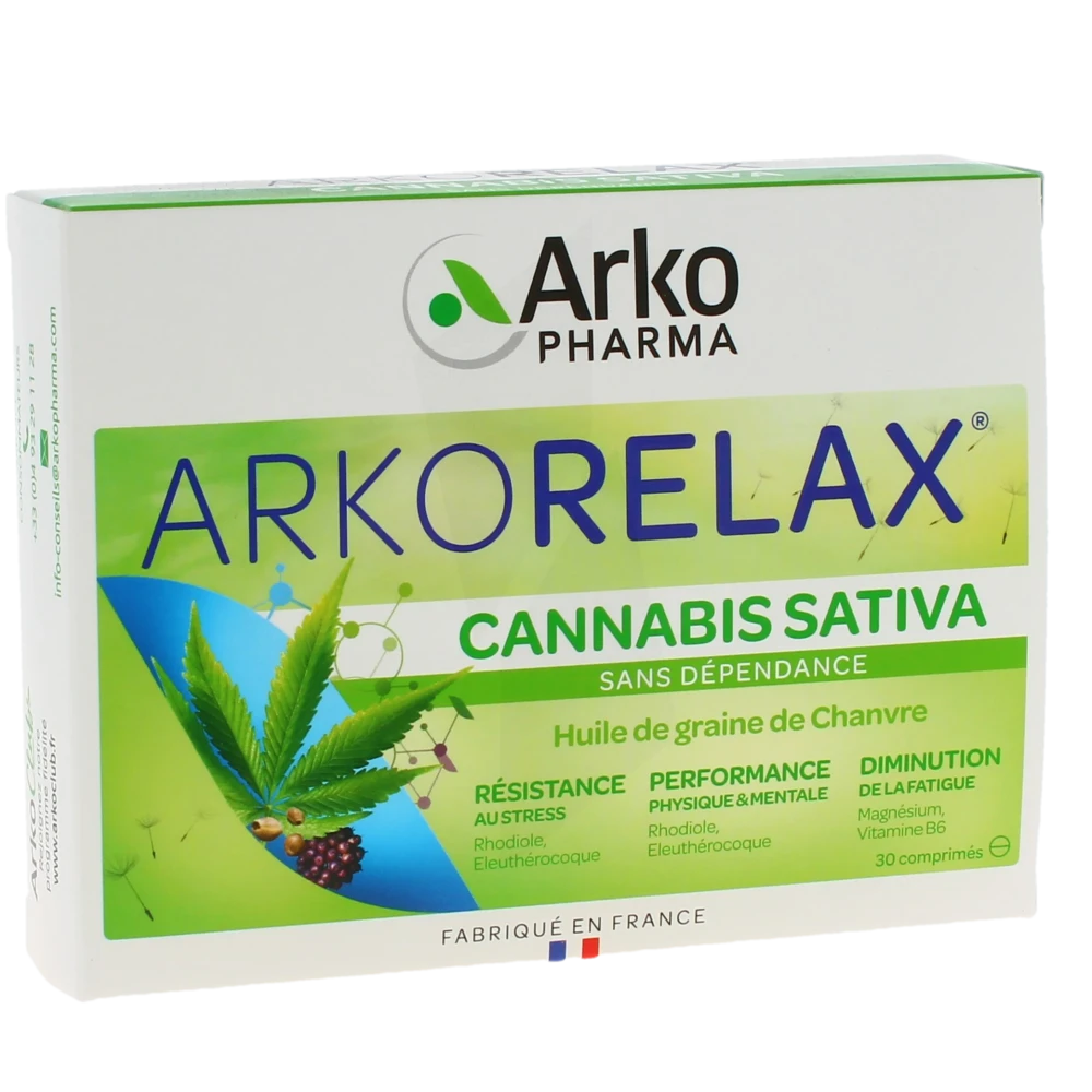 Arkorelax Cannabis Sativa Comprimés Boîte De 30