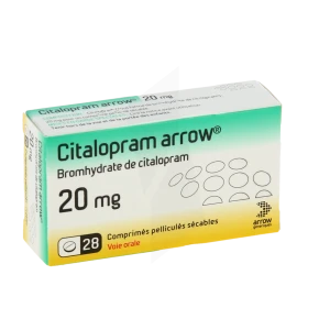 Citalopram Arrow 20 Mg, Comprimé Pelliculé Sécable