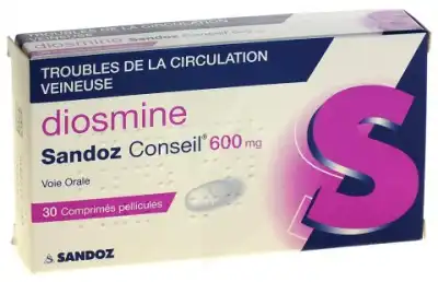 Diosmine Sandoz Conseil 600 Mg, Comprimé Pelliculé à MARSEILLE