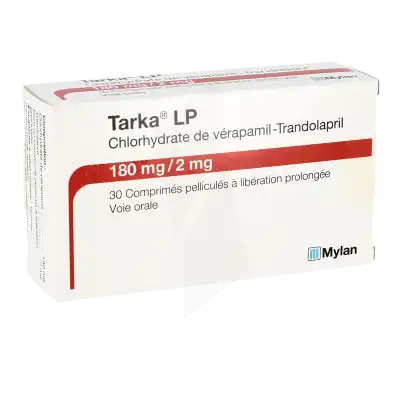 Tarka Lp 180 Mg/2 Mg, Comprimé Pelliculé à Libération Prolongée à CHASSE SUR RHÔNE