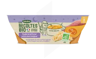 Blédina Les Récoltes Bio Mouliné De Butternut Patate Douce Boulghour 2 Bols/200g à CHÂLONS-EN-CHAMPAGNE