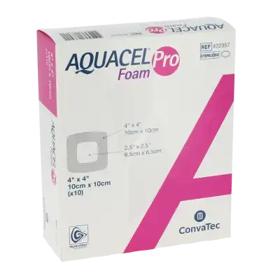 Aquacel Foam Pro Pans Hydrocellulaire Adhésif Stérile 10x10cm B/10 à CAHORS