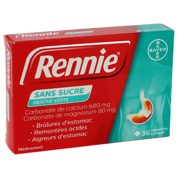 Rennie Sans Sucre, Comprimé à Croquer
