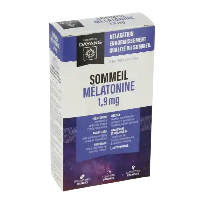 Dayang Sommeil mélatonine 1,9 mg 30 comprimés