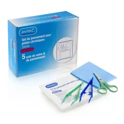 Alvita Set Pansement Plaies Chroniques B/5 à SAINT-MEDARD-EN-JALLES