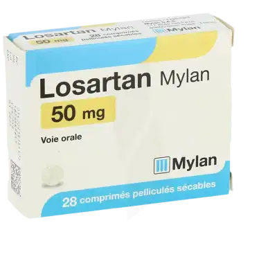 Losartan Viatris 50 Mg, Comprimé Pelliculé Sécable à Nice