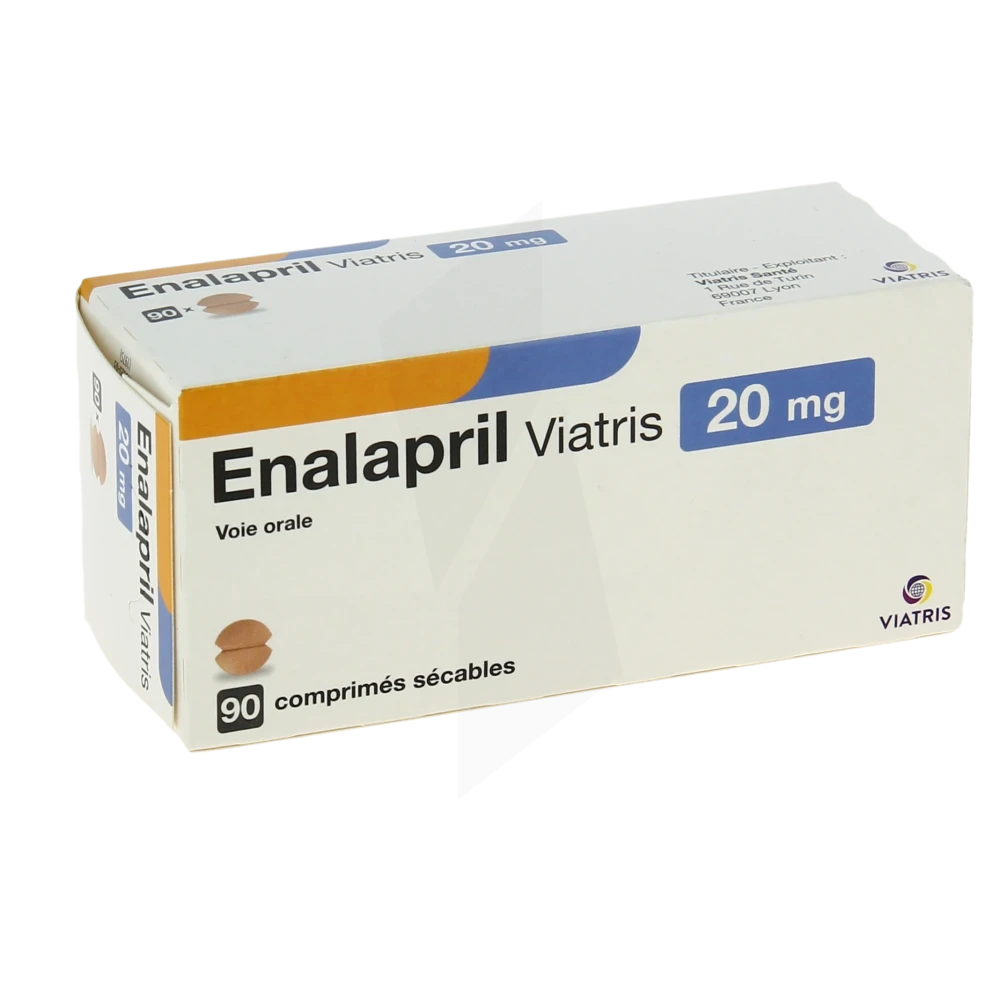 Enalapril Viatris 20 Mg, Comprimé Sécable