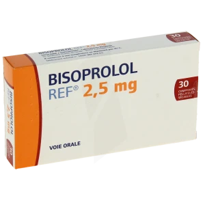 Bisoprolol Ref 2,5 Mg, Comprimé Pelliculé Sécable