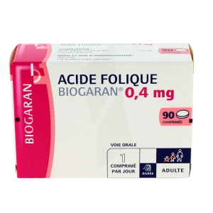 Acide Folique Biogaran 0,4 Mg, Comprimé
