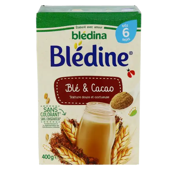 Blédina Blédine Céréales Instantanées Cacao 2ème âge B/400g