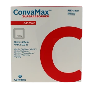 Convamax Superabsorber Pansement Adhesif - 20 X 20 Cm - 10 Pièces