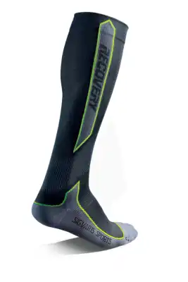 RECOVERY CHAUSSETTES  MIXTE CLASSE  NOIR/VERT SMALL 43-46
