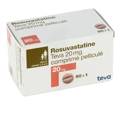 Rosuvastatine Teva 20 Mg, Comprimé Pelliculé à TOULOUSE