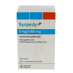 Synjardy 5 Mg/1000 Mg, Comprimé Pelliculé