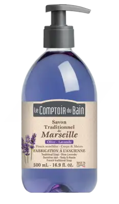 Le Comptoir Du Bain Savon Traditionnel De Marseille Olive-lavande Fl Pompe/500ml à Chalon-sur-Saône