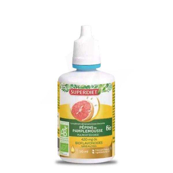 Superdiet Extrait De Pépins De Pamplemousse Bio Solution Buvable Fl/50ml