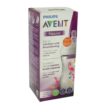 AVENT NATURAL 2.0 Biberon flamant 260ml
