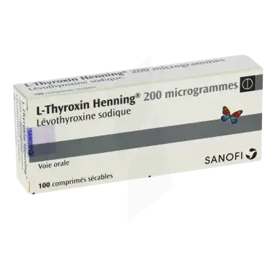 L-thyroxin Henning 200 Microgrammes, Comprimé Sécable à LE LAVANDOU