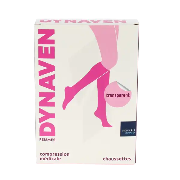 Dynaven Transparent Chaussettes Po Femme Classe 2 Beige Clair Large Normal