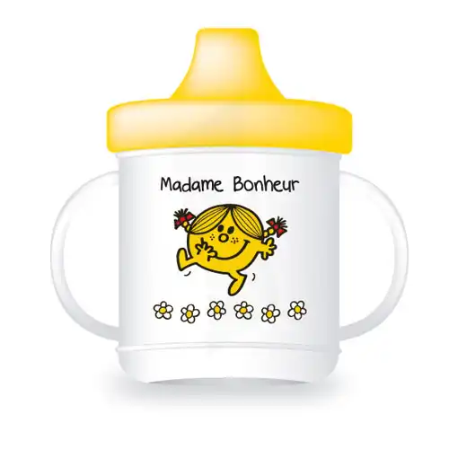 Monsieur Madame Tasse Apprentissage Bec Souple Anti-fuite Madame Bonheur