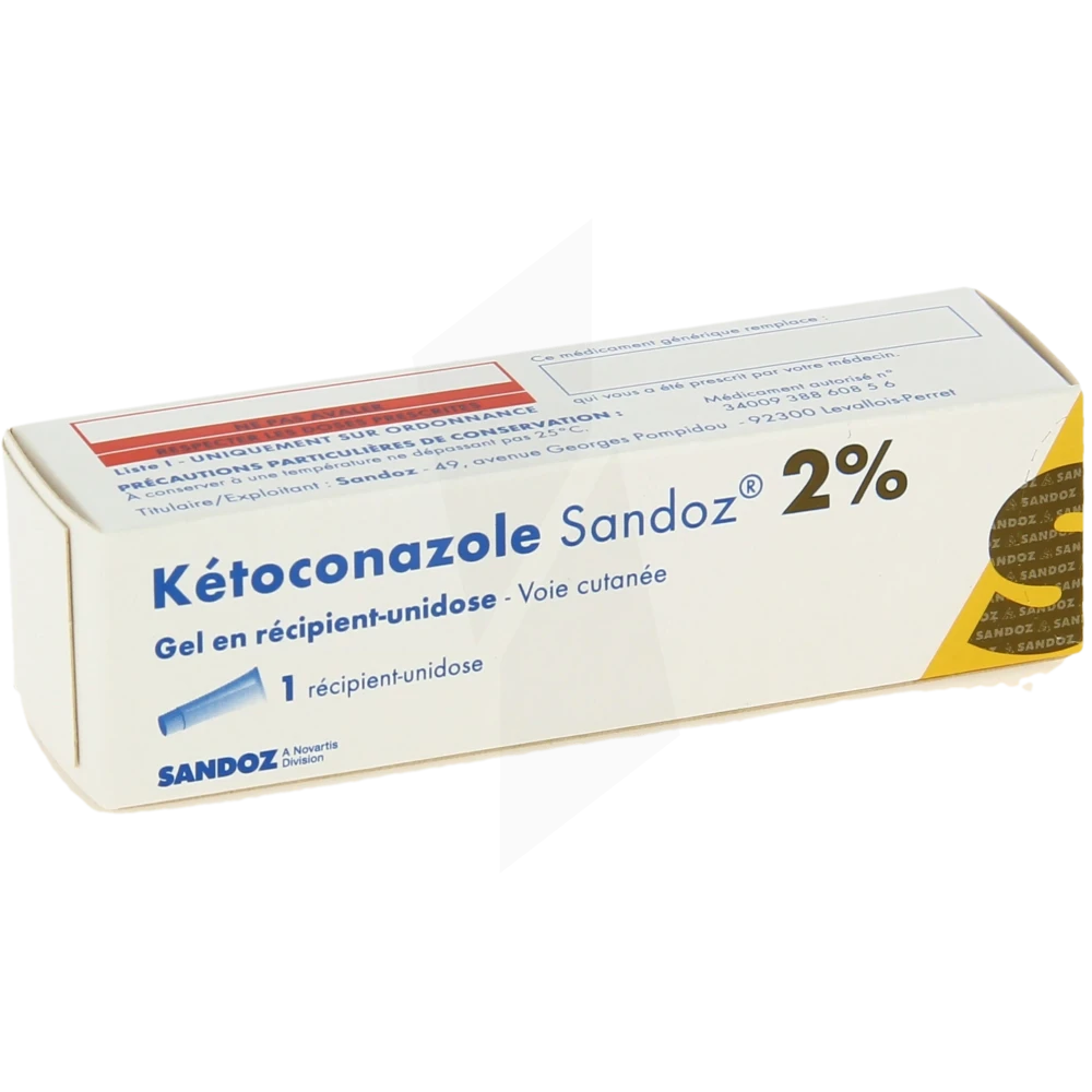 Ketoconazole Sandoz 2 %, Gel En Récipient-unidose